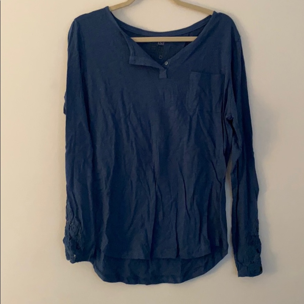 Nollie 1/4 button up long sleeve shirt